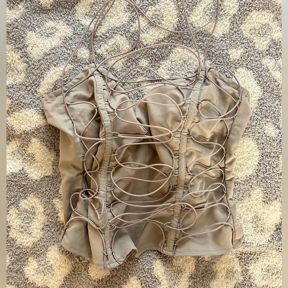 Plt strappy corset top